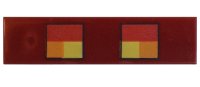 LEGO onderdeel Tile 1 x 4 with Red, Orange and Yellow Squares Minecraft Magma Cube Eyes Pattern 2431pb0462