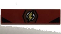 LEGO onderdeel Tile 1 x 4 with The Flash Logo Pattern 2431pb0501