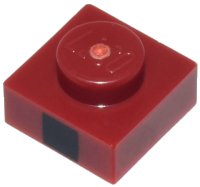 LEGO onderdeel Plate 1 x 1 with Black Square Pattern 3024pb010