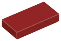 Fliese 1 x 2 in dunkelrot, LEGO Teilenummer 3069