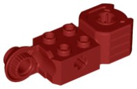 LEGO onderdeel Technic, Brick Modified 2 x 2 with Axle Hole, Rotation Joint Ball Half Vertical, and Fist 47431