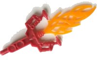 LEGO onderdeel Bionicle Weapon Hordika Blazer Claw with Molded Trans-Orange Flexible Flame Pattern 50934pb01