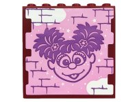 LEGO onderdeel Panel 1 x 6 x 5 with Abby Cadabby Graffiti on Brick Wall Pattern (Sticker) - Set 21324 59349pb205