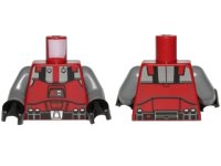 LEGO part Torso SW Armor Sith Trooper with Black and Silver Pattern / Dark Bluish Gray Arms / Black Hands 973pb1284c01