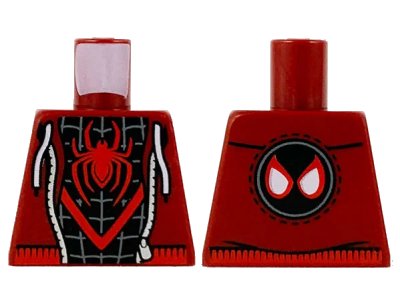 LEGO part Torso Jacket and Spider-Man Costume Red Spider Pattern (Miles Morales) (973pb4191)