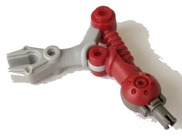 LEGO onderdeel Galidor Limb Arm Gorm with Light Gray Mechanical Grabber, with 1 Dark Gray Pin (x300c02)