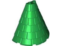 LEGO onderdeel Dakdeel 4 x 8 x 6 halve kegelvorm met dakpannen 1746