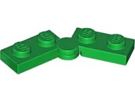 Piastra Cerniera 1 x 4 Girevole (2429 / 2430) in verde, numero pezzo LEGO 2429c01