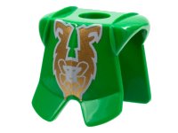 LEGO part Minifigure Armor Breastplate with Leg Protection with Rascus Gold Monkey Pattern 2587pb07