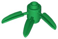 LEGO onderdeel Plant Brick, Round 1 x 1 with 3 Bamboo Leaves 30176
