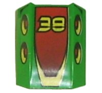 LEGO part Schräge, Gebogen 2 x 2 Lip mit '38' Muster 30602pb015
