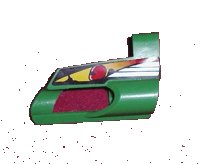 LEGO part Technic, Panel Fairing # 5 Small Short, Large Hole, Side A with Driver in Red Helmet Pattern (Sticker) - Set 8241 32527pb01