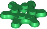 LEGO part Plate, Round 2 x 2 Gear 6 Tooth 35442