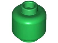 Minifigure, Head (Plain) in grün, LEGO Teilenummer 3626