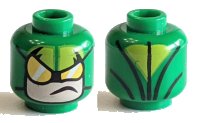 LEGO part Minifigure, Head Balaclava, Yellow Goggles and Forehead Panels, Light Nougat Face Pattern (Scorpion) 3626pb1833