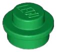 Piastra, Rotondo 1 x 1 in verde, numero pezzo LEGO 4073