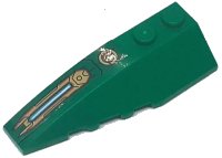LEGO onderdeel Wedge 6 x 2 Left with Gold Circle and Armor Plate with Stripe Pattern (Sticker) - Set 71763 41748pb098