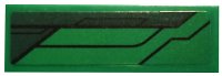 LEGO part Tile 1 x 3 with Dark Green Stripe and Black Lines Pattern Model Right Side (Sticker) - Set 76114 63864pb086R