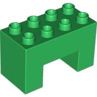 LEGO onderdeel Duplo, Brick 2 x 4 x 2 with 2 x 2 Cutout on Bottom 6394