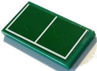 LEGO part Tile 2 x 4 with White Lines for Half Ping Pong Table Pattern (Sticker) - Set 60246 87079pb1329