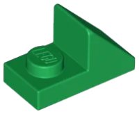 Slope 45 2 x 1 with 2/3 Cutout in grün, LEGO Teilenummer 92946