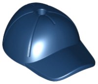 LEGO part Minifigure, Headgear Cap - Short Curved Bill with Seams and Hole on Top 11303