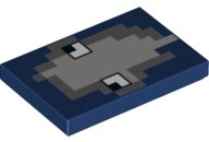 LEGO part Tile 2 x 3 with Minecraft Squid Face Pattern (26603pb010)