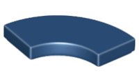 LEGO part Tile 2 x 2 Curved, Macaroni 27925