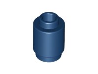 Stein, Tondo 1 x 1 in blu scuro, numero pezzo LEGO 3062