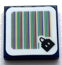 LEGO part Tile 2 x 2 with Super Mario Scanner Code Bob-omb Pattern (Sticker) - Sets 71361 / 71362 3068pb1366