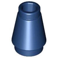 LEGO part Cone 1 x 1 with Top Groove 4589b