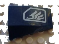 LEGO part Wedge 4 x 4 Triple Curved No Studs with White Quad Wing on Dark Blue Background Pattern (Sticker) - Set 8103 47753pb023
