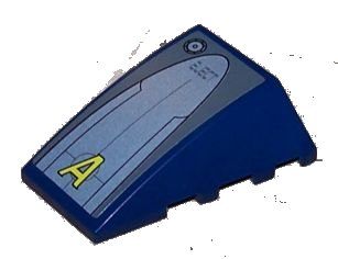 LEGO part Wedge 4 x 4 Triple Curved No Studs with Agents Logo Pattern (Sticker) - Set 8630 (47753pb024)