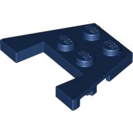 Wedge, Plate 3 x 4 with Stud Notches in dunkelblau, LEGO Teilenummer 48183