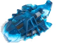 LEGO part Bionicle Foot Toa Inika Elliptical with Marbled White Pattern 53549pb01