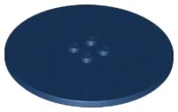 Tile, Round 8 x 8 with 4 Studs in Center in dunkelblau, LEGO Teilenummer 6177
