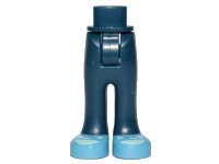 LEGO onderdeel Mini Doll Hips and Trousers with Back Pockets with Medium Blue Shoes with Light Aqua Tongues Pattern - Thick Hinge 92253c00pb37