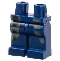 LEGO onderdeel Hips and Legs with Alpha Team Dark Gray Pockets on Both Sides Pattern (Deep Sea Dash) 970c00pb0033