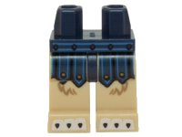 LEGO onderdeel Hips and Tan Legs with Blue Loincloth, Fur and White Claws Pattern 970c02pb16