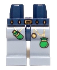 LEGO onderdeel Hips and Sand Blue Legs with Good Wizard Pattern 970c55pb01