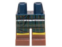 LEGO onderdeel Hips and Reddish Brown Legs with Dark Green Tartan Kilt Pattern 970c88pb07