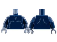 LEGO part Torso Sand Blue Fur Lines Pattern / Dark Blue Arms / Sand Blue Hands 973pb5925c01