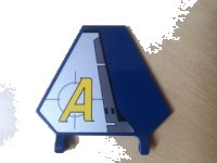 LEGO part Flag 5 x 6 Hexagonal with Yellow Agents Logo Pattern Model Left (Sticker) - Set 8630 x1435pb002L