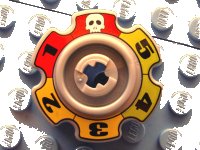 LEGO part Technic Tread Sprocket Wheel Small with Glatorian Game Pattern 57520pb01
