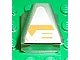 LEGO part Vehicle, Air Scoop Engine Top 2 x 2 with Large 'V8' on Orange and Silver Background Pattern (Sticker) - Set 8661 50943pb06