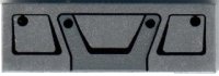 LEGO part Tile 1 x 3 with Black Truck Grille Frame Pattern 63864pb066