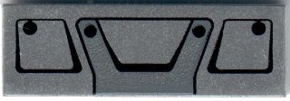 LEGO part Tile 1 x 3 with Black Truck Grille Frame Pattern (63864pb066)