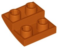 LEGO part Pendiente, Curva 2 x 2 x 2/3 Invertida 32803