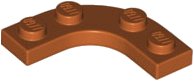 LEGO part Plate Round Corner 3 x 3 with 2 x 2 Round Cutout 68568