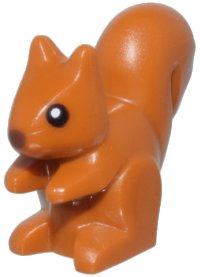 LEGO part Squirrel with Dark Brown Nose and Black Eyes with White Pupils Pattern 80679pb01